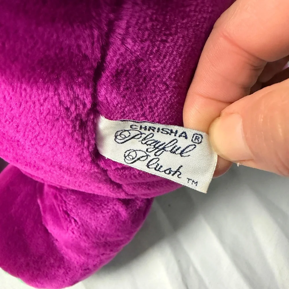Vintage Barney The Dinosaur Plush Toy Stuffed Animal‎ 1988 Purple Green 20